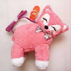 Girl’s Wonder Nation Kitty Koala Critter Stuffed Animal Plush Pink Purse NWT